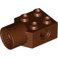 Lego Technic Brick Special 2 x 2 with Pin Hole, Rotation Joint Socket / Reddish Brown