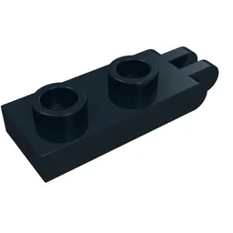 Hinge Plate 1 x 2 with 2 Fingers and Hollow Studs / Black