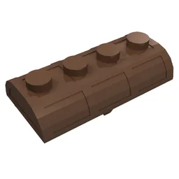 Treasure Chest Lid [Thick Hinge] / Brown