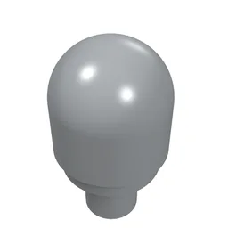 Light Cover 1 x 1 Round with Internal Bar / Bionicle Barraki Eye / Light Bluish Gray