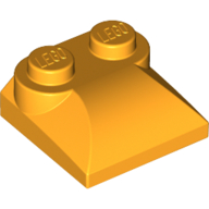 Lego Brick Curved 2 x 2 x 2/3 Two Studs and Curved Slope End / Bright Light Orange