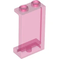 Panel 1 x 2 x 3 [Side Supports / Hollow Studs] / Trans-Dark Pink