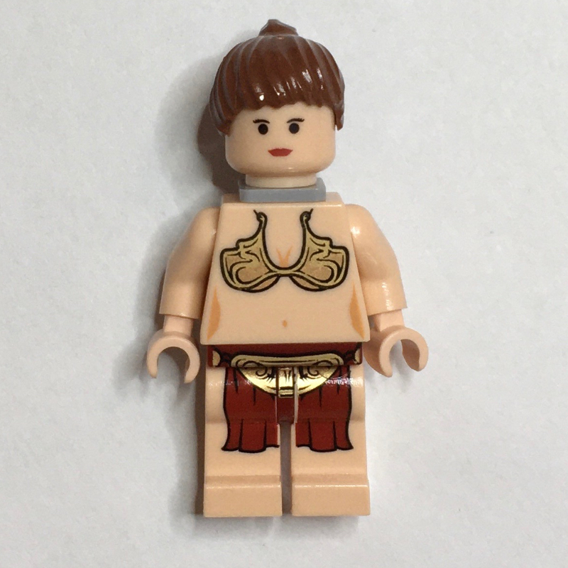 Lego Princess Leia, Slave Outfit, Black Eyes, Neck Bracket