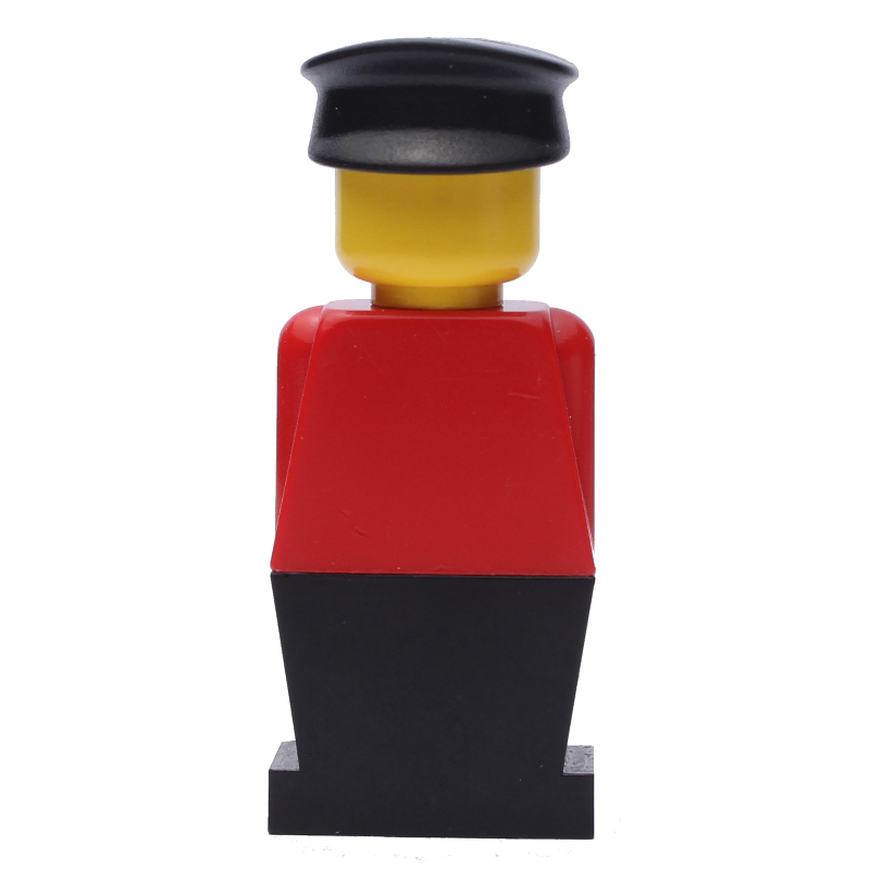 Lego LEGOLAND Red Torso, Black Legs, Black Hat