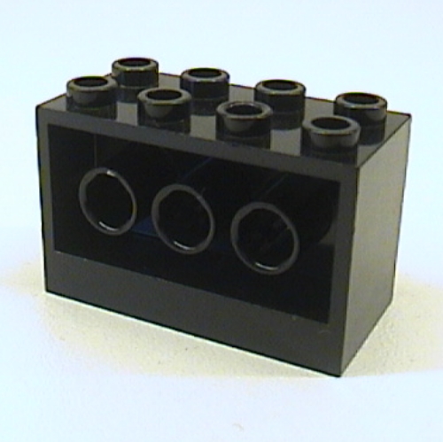 Lego Brick 2 x 4 x 2 with Holes on Sides / Black