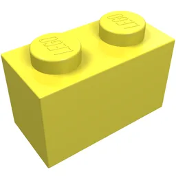 Brick 1 x 2 / Bright Light Yellow