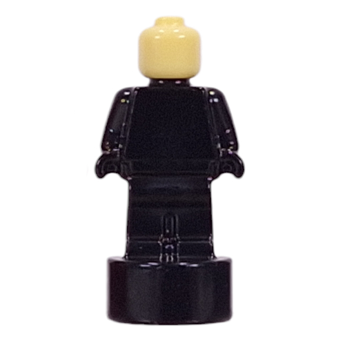 Lego Minifig Trophy Statuette with Bright Light Yellow Head pattern / Black