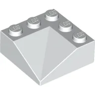 Brick Sloped 33° 3 x 3 Double Concave / White