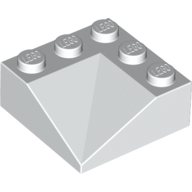 Lego Brick Sloped 33° 3 x 3 Double Concave / White