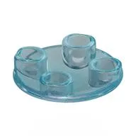 Plate Round 2 x 2 with Rounded Bottom [Boat Stud] / Opal Trans-Light Blue