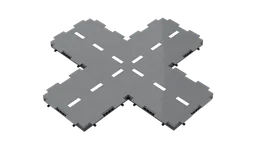 Brick Builders Road System Single Road Crossing