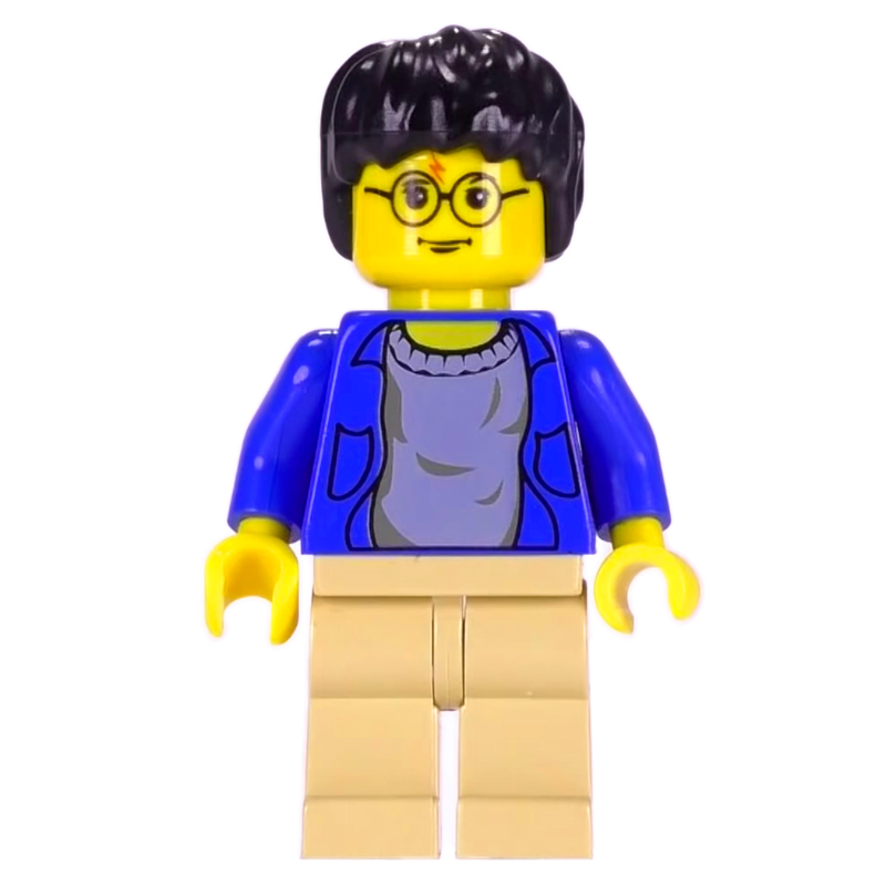 Lego Harry Potter, Yellow Skin, Open Blue Jacket