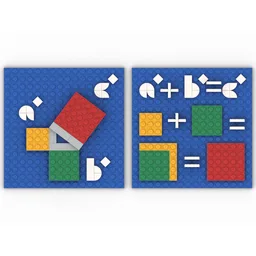 Pythagorean Theorem Visualisation with a 3-4-5 Right Triangle