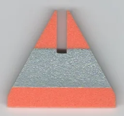 Cone Upright with Silver Stripe 6 x 6 with Top Cutout / Orange