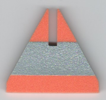 Lego Cone Upright with Silver Stripe 6 x 6 with Top Cutout