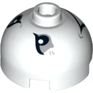 Brick Round 2 x 2 Dome Top with Angry Eyes and Grin Print (Joker Bomb)