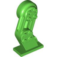 Lego Mech Leg, Left, with Black Pin / Bright Green