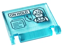 Minifigure, Utensil Book Cover with 'ON HOLD', Phone, and Minifigure Pattern (Sticker) - Set 76166