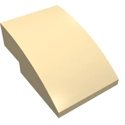 Brick Curved 3 x 2 No Studs / Tan