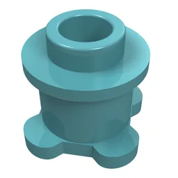 Belville / Scala, Brick Round 1 x 1 x 2/3 Round / Light Turquoise