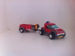 7942 Fire Car and Trailer