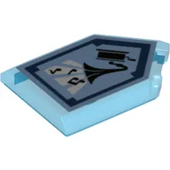 Tile Special 2 x 3 Pentagonal with Nexo Power Shield Print - Drop the Beat / Trans-Dark Blue