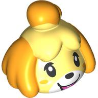 Lego Minifig Head Special Isabelle / Bright Light Yellow