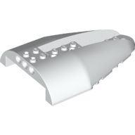 Lego Aircraft Fuselage Curved Aft Section 8 x 12 x 2 Top / White