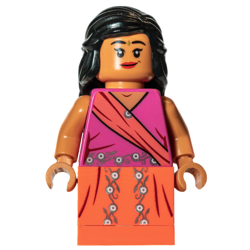 Lego Padma Patil, Coral and Dark Pink Dress