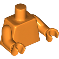 Lego Torso, Orange Arms, Orange Hands [Plain] / Orange