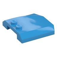 Lego Brick Wedged, Curved Triple 4 x 4 x 2/3 with 2 Studs / Dark Azure