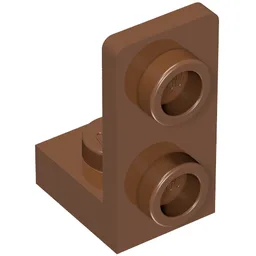 Bracket 1 x 1 - 1 x 2 Inverted / Reddish Brown