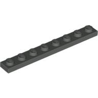 Lego Plate 1 x 8 / Dark Gray