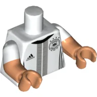 Torso, Dual Molded Arms, Adidas and DFB Logos / 'ÖZIL 8' Back Print, White Sleeves Pattern, Nougat Arms and Hands / White