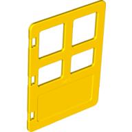 Lego Duplo Door 1 x 4 x 4 with Four Panes / Yellow