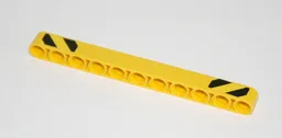 Technic, Liftarm Thick 1 x 11 with Black and Yellow Danger Stripes Pattern on Ends (Stickers) - Set 42035