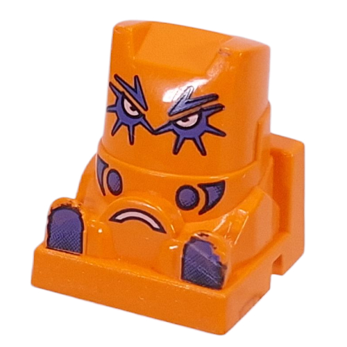 Lego Racer Driver Head, Brick Special 2 x 2 Square, Purple Eyes, Feet, White Steering Wheel (Spicky)