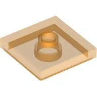 Plate Special 2 x 2 with Groove and Center Stud (Jumper) / Trans-Orange