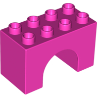 Lego Duplo Brick 2 x 4 x 2 Arch / Dark Pink
