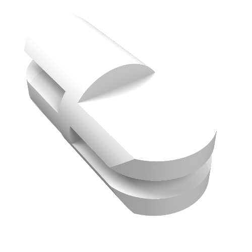 Lego Arm Piece Straight with 2 and 3 Fingers / White