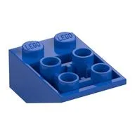 Brick Sloped Inverted 33° 3 x 2, Connections between Studs, Ovoid Bottom Pin / Blue