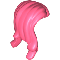 Lego Hair Long on Left Side / Coral