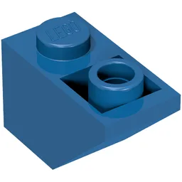 Brick Sloped Inverted 45° 2 x 1 / Blue