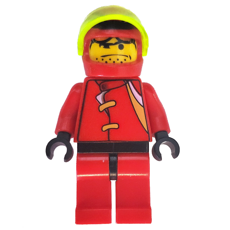 Lego Race Driver, Red Torso, Red Legs, Red Helmet - Nitro Flash