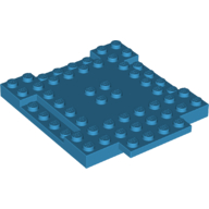 Lego Plate Special 8 x 9 x 2/3 with 1 x 4 Recessed / Dark Azure