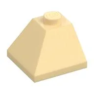Brick Sloped 45° 2 x 2 Double Convex / Tan