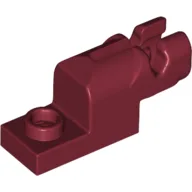 Launcher, Plate Special 1 x 2 with Mini Blaster / Dark Red
