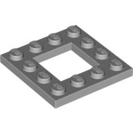 Lego Plate Special 4 x 4 with 2 x 2 Opening / Light Bluish Gray