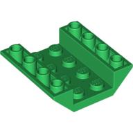 Lego Brick Sloped Inverted 45° 4 x 4 Double with 4 x 2 Recessed / Green