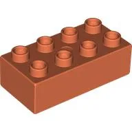 Duplo Brick 2 x 4 / Bright Reddish Orange